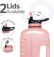 Bouteille d'eau grande capacité pour adulte avec paille et poignée, 2,2 L (2,2 gallons), gourde de sport 2 litres