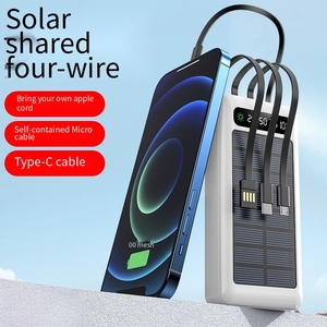 Batería de <span class=keywords><strong>carga</strong></span> <span class=keywords><strong>solar</strong></span> - Compatible con Micro USB Tipo-C e interfaz Apple para <span class=keywords><strong>carga</strong></span> rápida, banco de energía portátil de gran capacidad de fábrica - Product Image 5