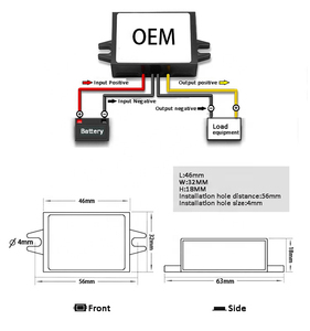 Bán buôn 19W/38W/57W (10-22V)12V đến 19V 1-3a DC để DC bước lên tăng chuyển đổi cho giám sát, màn hình hiển thị, thuyền - Product Image 4