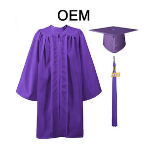 Toga e <span class=keywords><strong>Cappello</strong></span> di Laurea Opaco Viola 2026 con Nappa per Bambini in Età Prescolare - Product Image 1