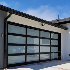 Nouveau design <span class=keywords><strong>de</strong></span> <span class=keywords><strong>porte</strong></span> <span class=keywords><strong>de</strong></span> <span class=keywords><strong>garage</strong></span> pliante automatique en aluminium et verre noir double trempé <span class=keywords><strong>de</strong></span> 5mm - Product Image 3