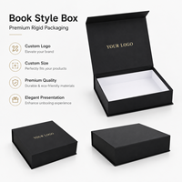 Caja de Libro de Cartón Rígido Ecológica con Cierre Magnético, Impermeable, de Alta Gama, para Regalos, con Logotipo Personalizado
