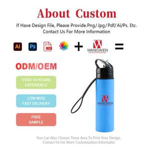 Bouteille d'eau pliable en silicone vert 600 ml pour sport et voyage, avec paille, pour boissons chaudes/froides – Cadeau promotionnel - Product Image 3