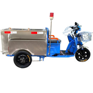 Tricycle de nettoyage électrique communautaire 400L en acier inoxydable avec benne hydraulique, capacité de charge de 100-200 kg et autonomie de 50-70 km pour parcs - Product Image 2