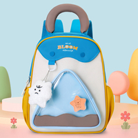 Nouveau Sac à Dos Scolaire Géométrique Imperméable pour Enfants de 4 à 8 Ans avec Pochette et Capacité de 20-36L