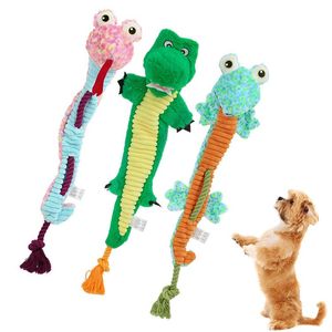 Giocattolo per cani a forma di lumaca, morbido, indistruttibile, per l'addestramento all'instinto di foraggiamento, distributore lento di crocchette, puzzle per animali domestici, giocattolo da masticare in peluche con squeak - Product Image 1