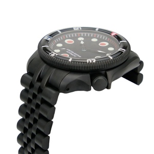 Bracelet de montre en acier inoxydable 316L noir mat de haute qualité 22 mm Happy Time, maillons entièrement solides, petit MOQ pour 007 - Product Image 3