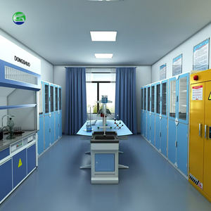 Table de laboratoire de <span class=keywords><strong>chimie</strong></span> moderne pour lycée avec structure en acier et surface en résine époxy pour les expériences des élèves - Product Image 1