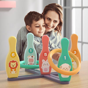 Jeu de lancer d'anneaux en forme de bouteille, Coordination œil-main, Compétences sociales, Apprentissage des animaux et des nombres, Cadeau pour tout-petits, 18 mois et plus - Product Image 5