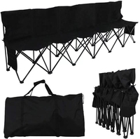 Chaise longue pliante de camping en métal personnalisée pour salon de jardin légère et portable pour 6 personnes, plage et événements en plein air, sports