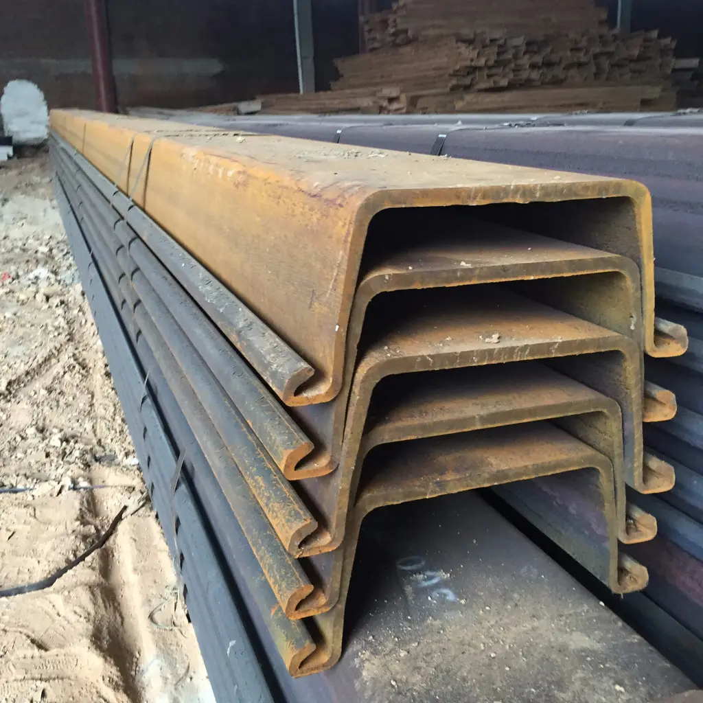 JIS ASTM AISI Carbon Steel Profile Q235 6-15m Steel Sheet Pile for building materials