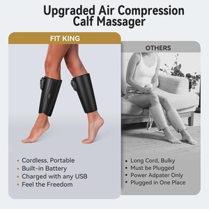 Upgraded Cordless Leg Massager High Quality China Pain Relief Relax Muscle Recovery Portable <b>Rechargeable</b> Design Adjustable - Product Image 6