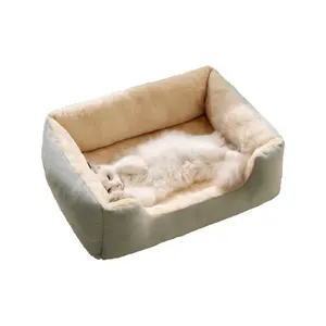 공장 도매 맞춤형 고급 애완 동물 침대 부드러운 개 둥지 대형 직사각형 이중 사용 양면 통기성 애완 동물 개 고양이 소파 베드