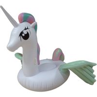 Waterhan FAR099 Jouet aquatique gonflable Pegasus ovale en PVC, motif dessin animé, couleur unique, pour piscine à vagues d'été, avec kit de réparation, pour enfants