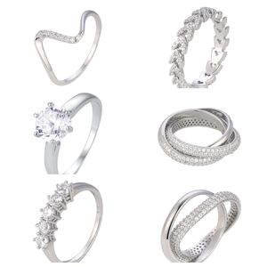 Bague de mariage légère de luxe pour dames Bijoux de mode avec breloque géométrique en zircon pour les fêtes pour tenter votre tempérament - Product Image 6