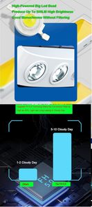 ไฟรักษาความปลอดภัยพลังงานแสงอาทิตย์ 4 LED IP65  พร้อมเซ็นเซอร์ตรวจจับความเคลื่อนไหว 3 โหมด ชาร์จไฟได้ กันน้ำ ใช้ได้ทั้งภายนอกบ้าน ถนน กำแพง สวน ไฟกลางคืน - Product Image 3