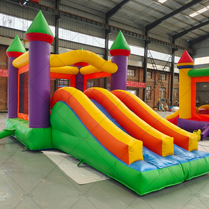 Château gonflable Doctor Dolphin pour enfants 300x270x213CM en tissu Oxford avec toboggan et souffleur - Product Image 3