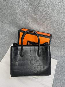 Sac fourre-tout grand format en cuir de crocodile 100% véritable avec logo personnalisé, sac à main pour femme, fabricant OEM ODM, vente en gros - Product Image 4
