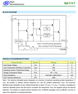 Regulador de caída de baja tensión Silans, regulador de tensión 1A LDO - Product Image 6