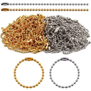 Bán Buôn 2.4*<span class=keywords><strong>100Mm</strong></span> Kim Loại Bead <span class=keywords><strong>Chain</strong></span> Ngắn Bóng <span class=keywords><strong>Chain</strong></span> Cho DIY Keychain Phụ Kiện 100 cái/túi - Product Image 2