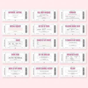 Tarjetas de <span class=keywords><strong>regalo</strong></span> de cumpleaños de aniversario de San Valentín únicas Cupón de día de San Valentín Cupones de cupón de amor <span class=keywords><strong>para</strong></span> él o ella - Product Image 6