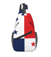 Sac bandoulière personnalisé de haute qualité avec drapeau du Panama, logo personnalisé, sac de poitrine, sac à dos bandoulière, sac de voyage