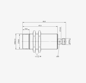 Sensor de Proximidad Inductivo Original B-ALLUFF BES03RE BES M30MM-PSC30F-S04G PNP NO 30mm IP67 en Stock - Product Image 3