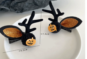 Pinzas para el Cabello con Diseño de Fantasmas de Dibujos Animados para Halloween, Pasadores de Tela para Disfraces, Accesorios de Disfraces de Murciélagos y Brujas para Niños - Product Image 2