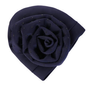 Mode femmes <span class=keywords><strong>Bonnet</strong></span> avec fleur à volants musulman Turban perle perlé<span class=keywords><strong>e</strong></span> perte de cheveux chapeau tête enveloppement Cancer chimio chapeau mode <span class=keywords><strong>Bonnet</strong></span> 50% - Product Image 6