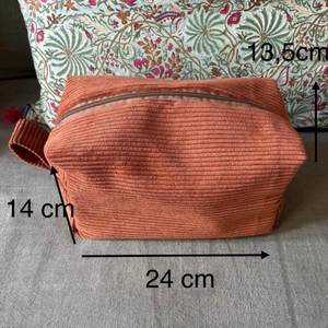 Bolsas de Maquillaje Grandes de Pana Ecológicas para Mujer, Organizadores de Cosméticos de Moda, Bolsas de Almacenamiento con Cremallera y Asa para Viaje, Otoño - Product Image 5