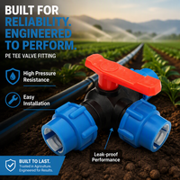Système d'alimentation en eau, raccords de tuyaux en PE, connecteurs en polyéthylène, 20-75 mm, couleur personnalisée, joints de tuyaux en HDPE durables pour l'agriculture