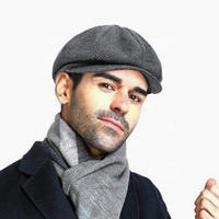 Venta al por mayor personalizado Otoño Invierno nuevo Ivy Newsboy Casual Retro boina sombreros para Mujeres Hombres salvaje octogonal gorra espiga Duckbill sombrero