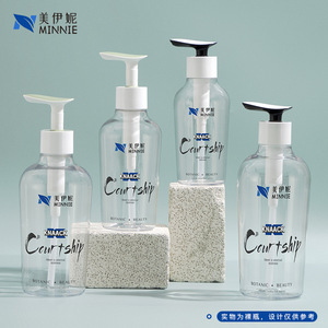 Transparent Pet Lotion <b>Pump</b> <b>Bottle</b> 400ml With White Cap For Shampoo Body Lotion Travel Use - Product Image 3