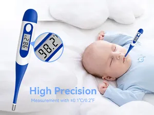 Termometer Digital, elektronik Oral Normal tahan air deteksi 20s