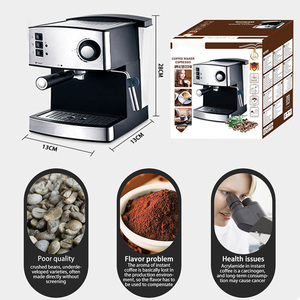 เครื่องชงกาแฟอัตโนมัติรุ่นใหม่สำหรับธุรกิจ, เครื่องชงกาแฟเอสเพรสโซ่อัตโนมัติแบบพกพา เครื่องชงกาแฟอิตาเลียน - Product Image 3