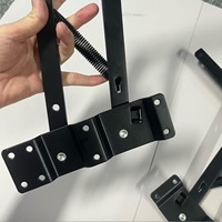 Mécanisme de charnière pliable en fer réglable avec fermeture amortie pour canapé-lit et table