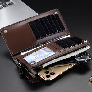 Pochette <span class=keywords><strong>Homme</strong></span> Grande Capacité Tendance en Cuir de Luxe, Portefeuille d'Affaires Personnalisable, Élégant <span class=keywords><strong>Porte</strong></span>-Cartes de Crédit en PU – Idéal Cadeau - Product Image 6