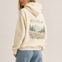 Sweat à capuche oversize personnalisé pour femme, épaules tombantes, broderie vintage de haute qualité, logo personnalisé, sweat à capuche décontracté doux et vintage