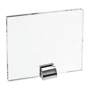 Support d'affichage en acrylique transparent 210x165mm avec base en métal pour présentations - Product Image 2