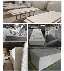 Porta a 2 Pannelli con Primer Bianco Impermeabile per Interni, Porta in HDF per Camera da Letto con Telaio per Case e Scuole, Prezzo all'Ingrosso - Product Image 5