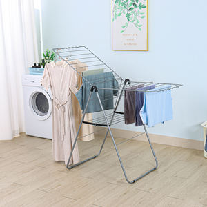 フリースタンディング<span class=keywords><strong>2</strong></span>層25M大型折りたたみ式金属ランドリー乾燥ラック - Product Image 5