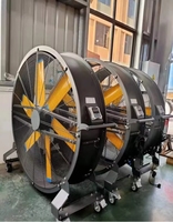 Ventilador Industrial para Gimnasio, Diámetro 1.5m/2m, Ventilador de Gran Tamaño Móvil para Gimnasio, Ventilador Industrial HVLS para Almacén con Ruedas