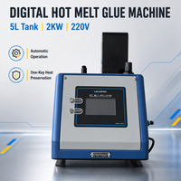 Machine à colle thermofusible 5L, système de fusion automatique d'adhésif, pompe à piston pneumatique 14:1 pour l'emballage