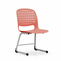 Chaise de salle à manger empilable minimaliste en PP monobloc durable, design moderne pour la maison, le bureau familial et les entreprises