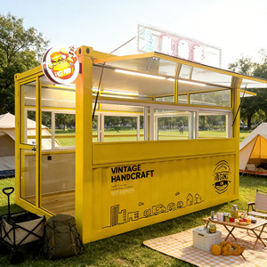 Un chariot alimentaire entièrement équipé pour la vente de hamburgers, de hot-dogs et de frites. - Product Image 1