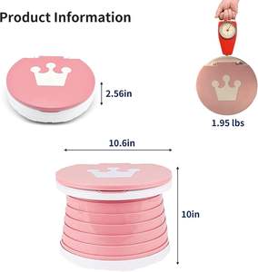 Nuevo Producto: Asiento de Inodoro Plegable y Extensible para Bebés, Portátil, para Viajes, Campamentos y Emergencias, de Plástico - Product Image 2