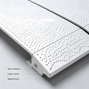Panel de Pared Cortina de Aluminio Perforado con Patrón Semicircular, Revestimiento Decorativo para Fachadas de Edificios - Product Image 2