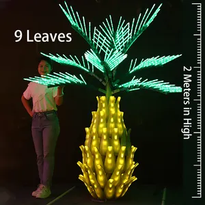 Outdoor IP65 Waterproof LED Decorative Lighting Pineapple Coconut Palm Tree Holiday Garden Decor Installation Service Included