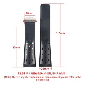 Correa de Reloj Deportiva Upro de 22mm, de Caucho Perforado Premium, con Orificios Transpirables y Hebilla Plegable - Product Image 6