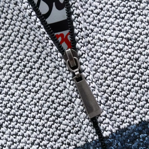 2025春季冬季开衫立领彩色块毛衣英式针织加厚男式外套 - Product Image 4